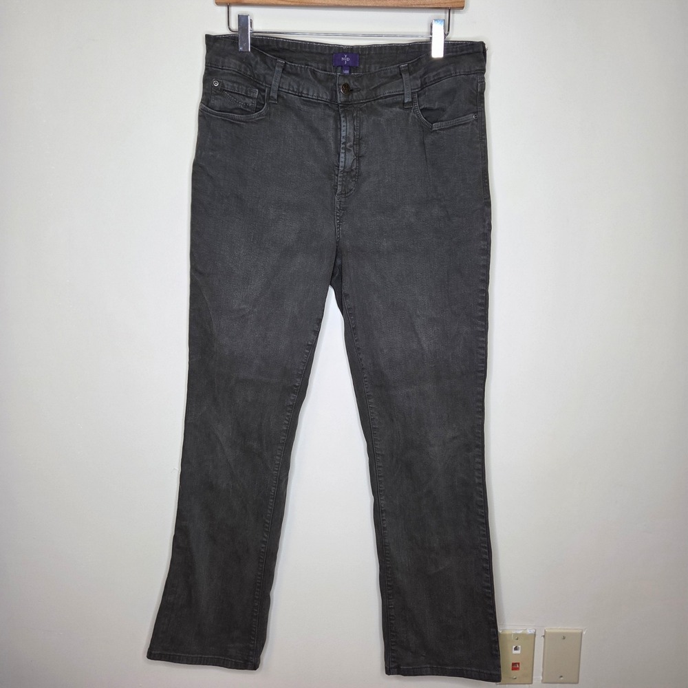 NYDJ Grey Bootcut Jeans Lift Tuck Technology Size 14W Made in USA Womens